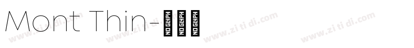Mont Thin字体转换